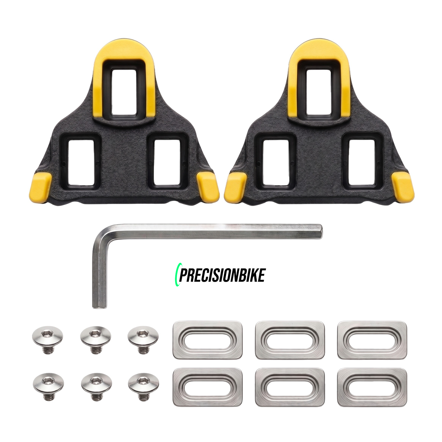 SPD-SL Road Bike Cleats - Yellow 6° Float - Compatible with Shimano Pedals