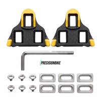 SPD-SL Road Bike Cleats - Yellow 6° Float - Compatible with Shimano Pedals