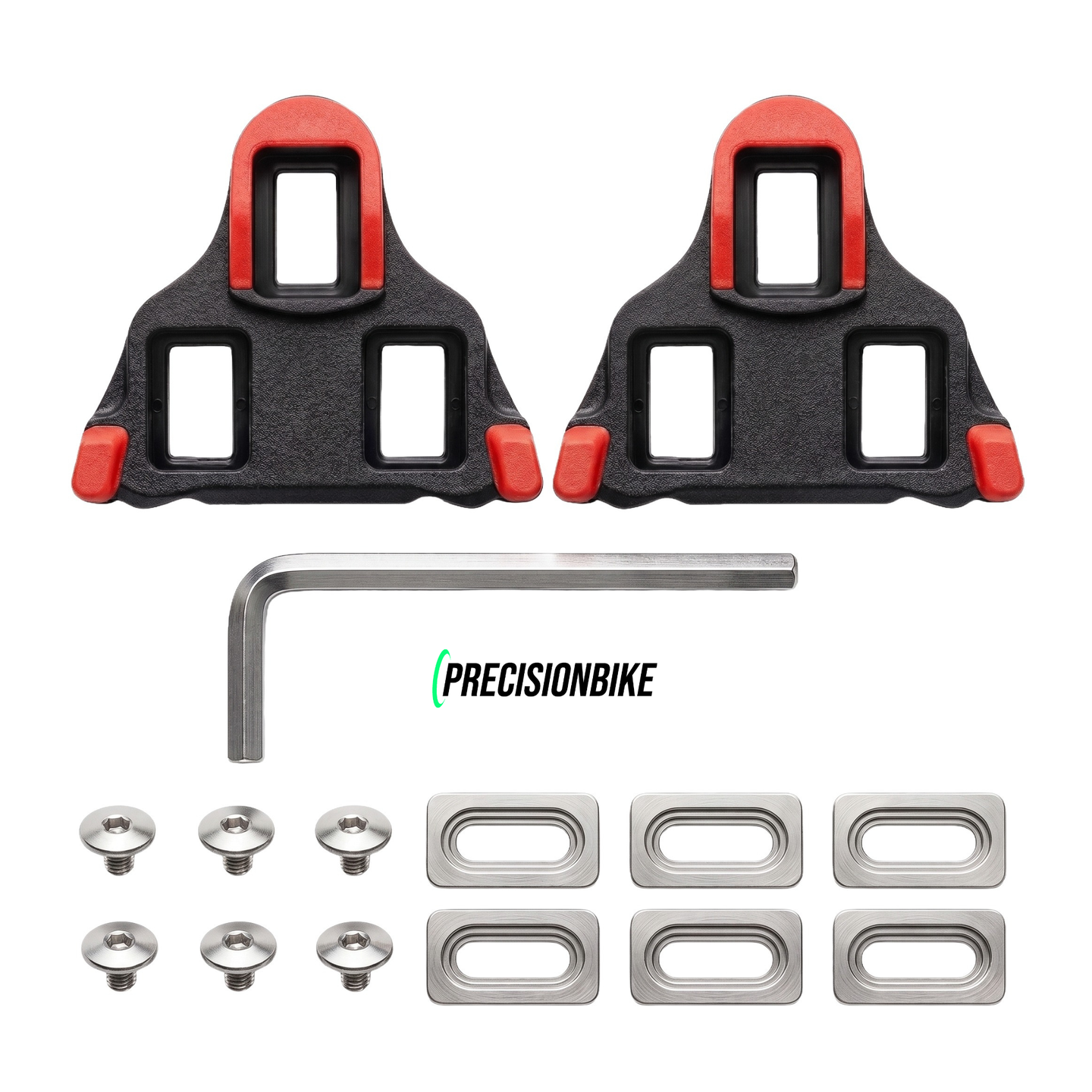 SPD-SL Road Bike Cleats - Red 0° Float - Compatible with Shimano Pedals